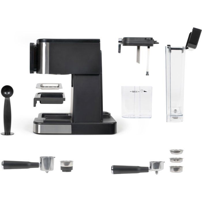 Machine à café expresso multifonction - LIVOO x Marmiton - DOD222CO - Pression 20 bars - 1350 W - Noir et inox
