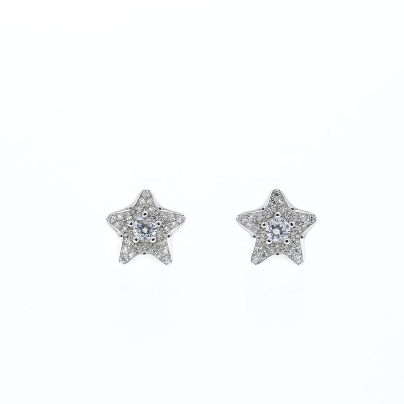 Full Diamond Three-dimensional Starfish Earrings for Women Light Luxury Fashion Niche Design High-end Earrings