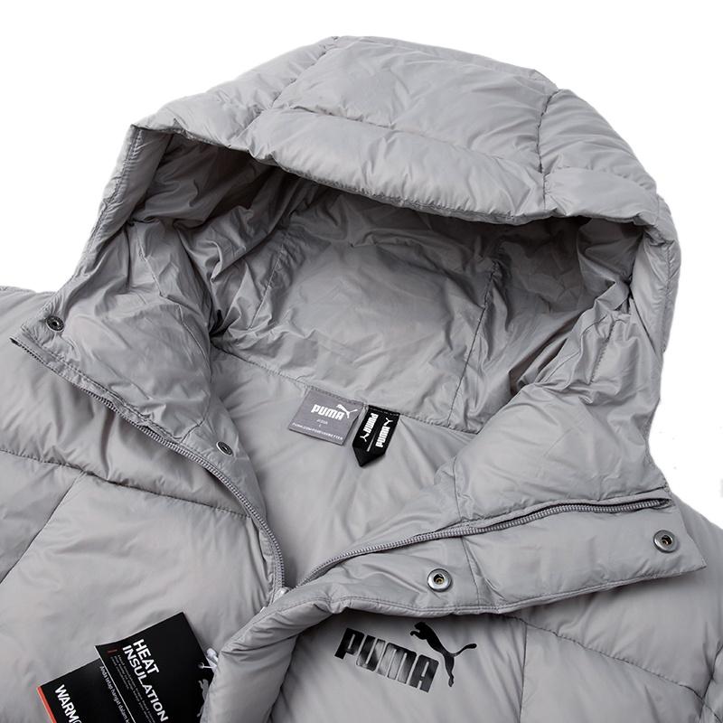 PUMA Lightweight Hooded Down Coat 'Grey' Men's 678345-14