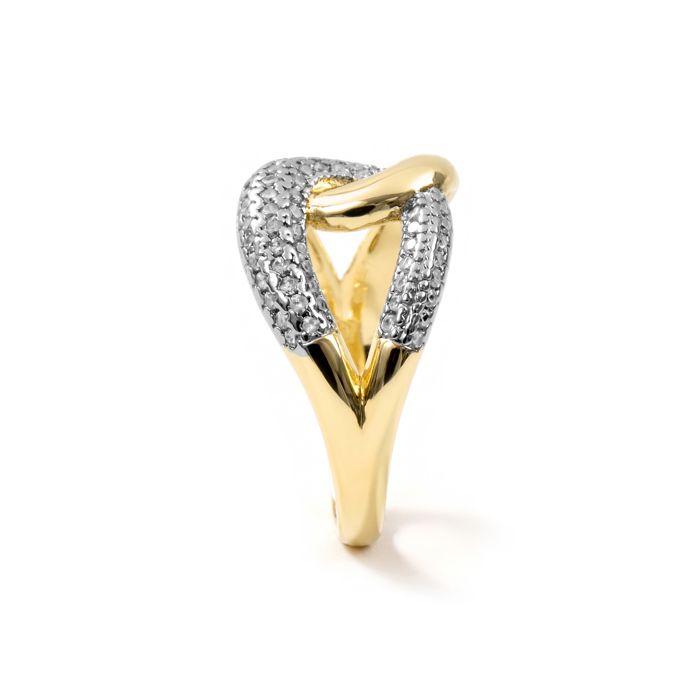 Bague - LUXENTER - Denan - alliage métallique - or jaune 18 carats - zircone 17 mm
