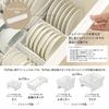 Richell TOTONO Drawer Bowl Stand R, White, Made in Japan, Dishwasher Safe, with Handles and Joints, Easy to Use, Convenient, Stylish, Simple Storage