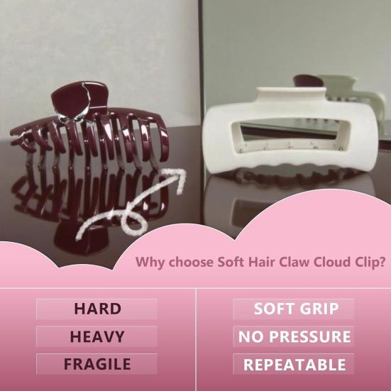 1/2/4 шт. Женский зажим для волос, гибкий, легкий, квадратный, матовый, многофункциональный инструмент для укладки