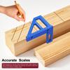 Aluminum Alloy Multi Angle Measuring Ruler Woodworking Square Protractor 45° 90° Miter
