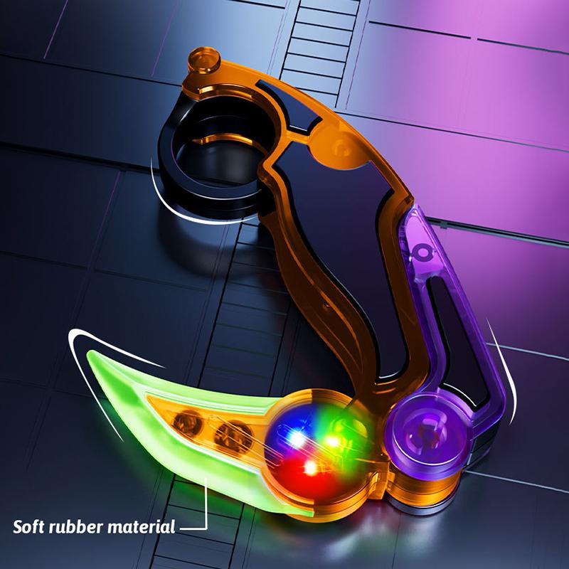 3D печатный гравитационный нож-коготь, игрушка для снятия стресса, бабочка, складной нож-коготь, светящийся нож-коготь, телескопическая вращающаяся игрушка