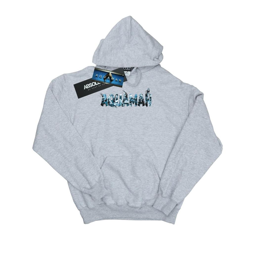 DC Comics Boys Aquaman Text Logo Hoodie