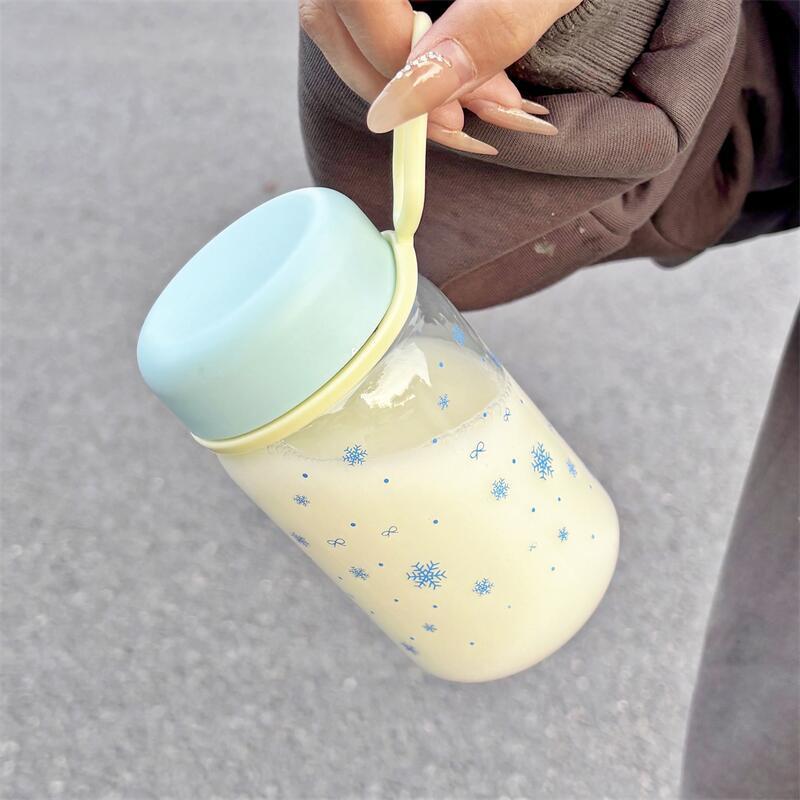 Cute Plastic Water Bottle For Girls Summer Portable Large Capacity Direct Drinking Water Cup BPA Free School Trip Leakproof Cup