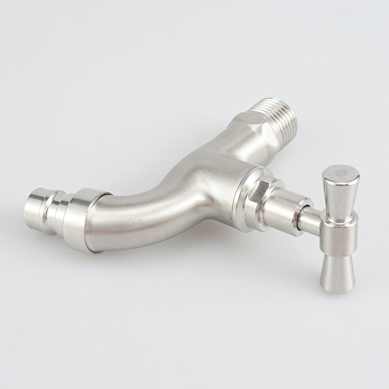 G1/2'' Смеситель для ванны и стиральной машины из нержавеющей стали 304 с матовой поверхностью, смеситель для холодной воды, настенный, для улицы, сада