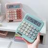 High Sensitivity Button 12 Digit Calculator Large LCD Display Candy Colored Calculator  School Use