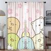 Шторы кухонные Sumikko Gurashi, 2 штуки, светонепроницаемые шторы для комнаты, 2 панели, украшение на Хэллоуин, шторы для домашнего интерьера