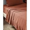"Gaïa" Flat Sheet All Sizes "Cotton Gauze" - Gaïa Terracotta - 240 X 300 Cm for Double Bed