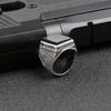 Luxury Middle East Large Square Rhinestone Men Finger Ring Jewelry Decor Gift