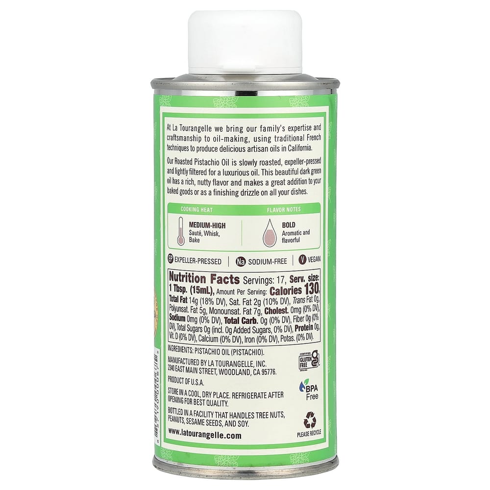 La Tourangelle Roasted Pistachio Oil 250ml (8.45fl oz)