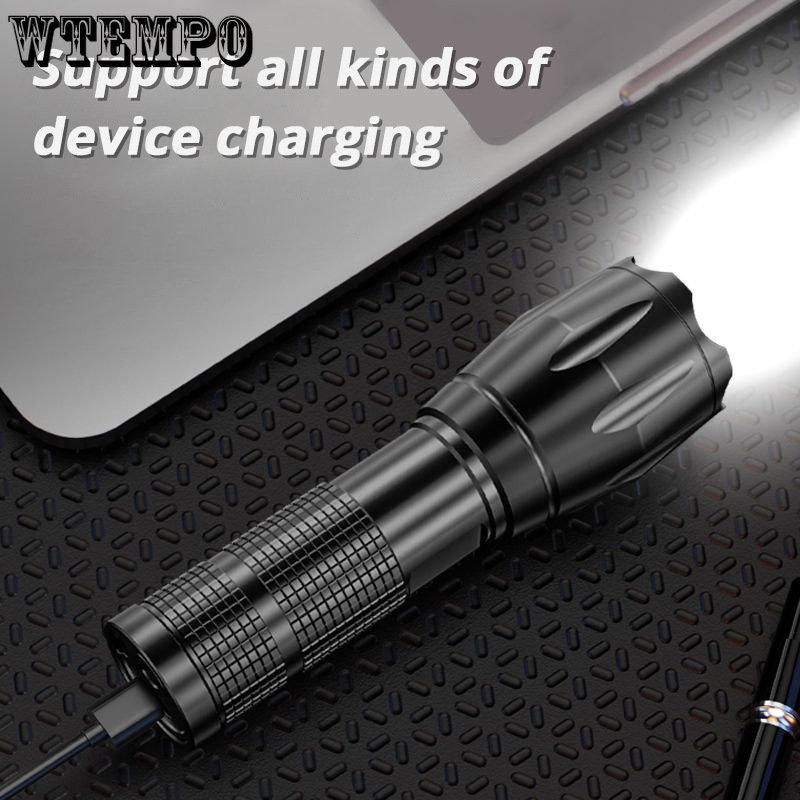 Мини-Фонарик Портативный Открытый Домашний Рабочий Свет USB Перезаряжаемый Сильный Свет Освещения Маленький Факел