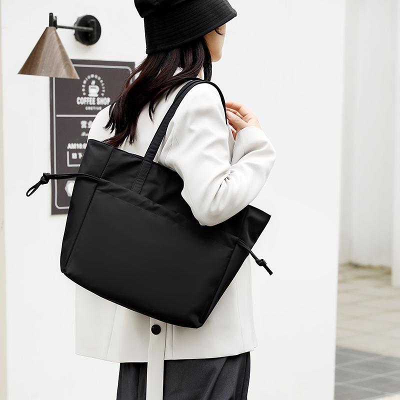 Большая вместительная сумка-тоут, легкая водонепроницаемая нейлоновая сумка, женская сумка через плечо