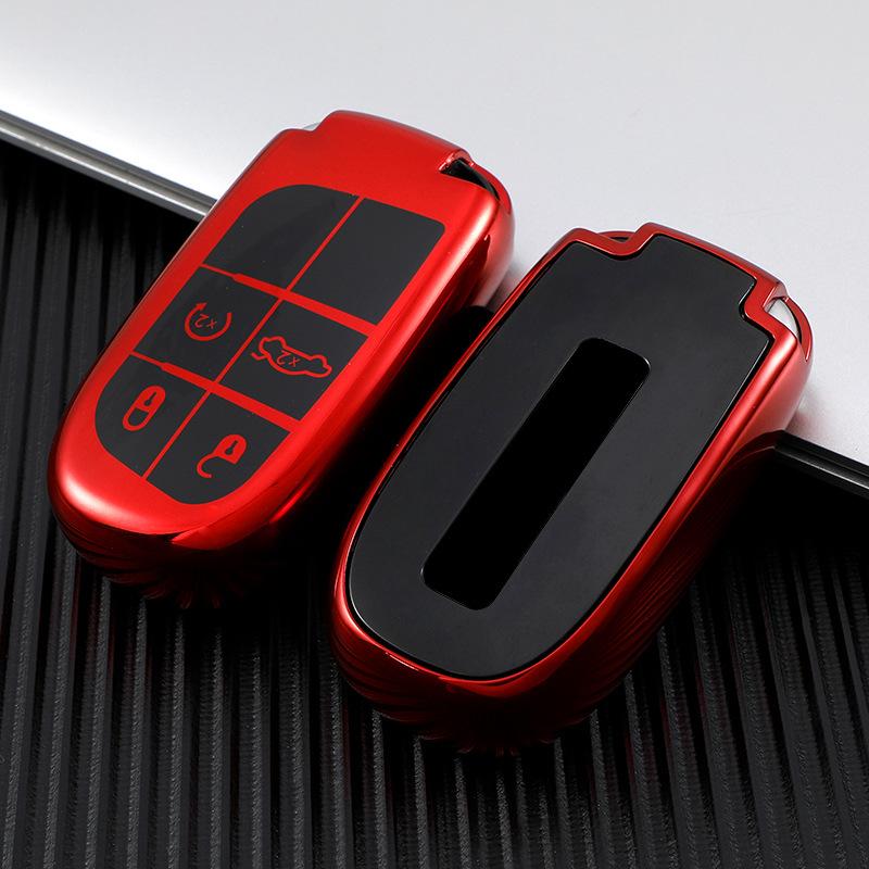 Автомобильный чехол для ключей с 5 кнопками, держатель для Jeep Renegade Compass Grand Cherokee для Chrysler 300C Wrangler Dodge Fiat, аксессуары
