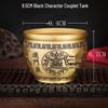 Brass Rice Jar: Home Decoration Treasure Basin with Hundred Blessings Couplet