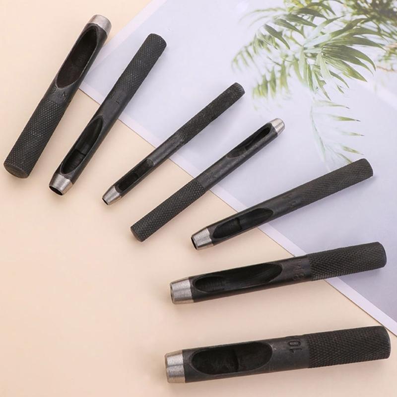 17Pcs Leather Hole Punches Set 4mm-20mm Round Hole Puncher Tool Hollow Hole Punching Tool for Leather Belt Watch Band