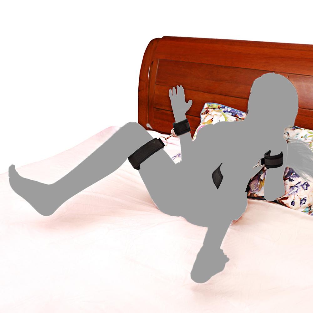 Игра для взрослых, эротическая секс-игрушка для пар, комплект пояса для бондажа, наручники, манжеты на бедро, секс-шоп