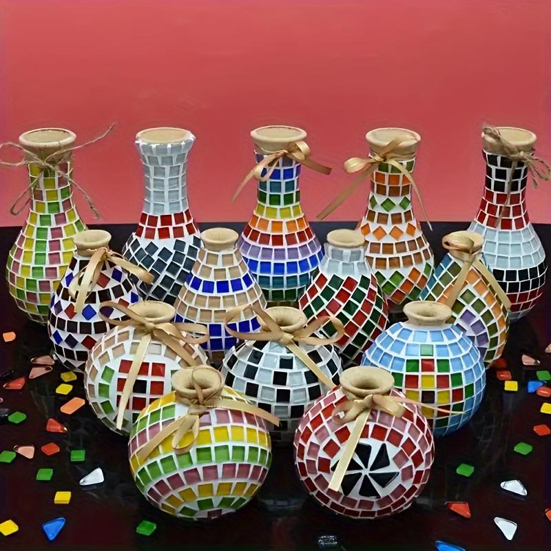 450 шт. DIY ручной работы цветные хрустальные стеклянные мозаичные плитки квадратные поделки керамическая плитка декоративные опоры для творческого искусства живопись ювелирные изделия ручной работы ремесла