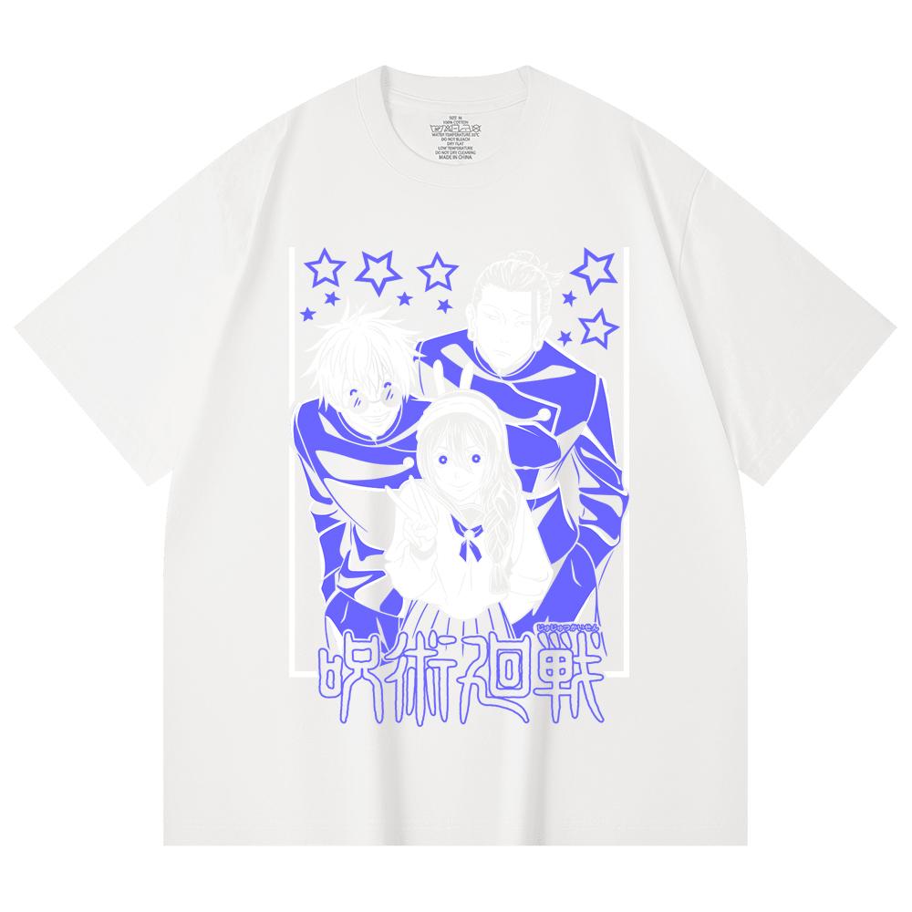 230 Gsm 100% Cotton Jujutsu Kaisen V54 Print Unisex Heavy Cotton T Shirt