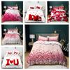 3D комплект постельного белья Love ко Дню святого Валентина, пододеяльник и наволочка, мягкие и моющиеся украшения для дома для парных комнат
