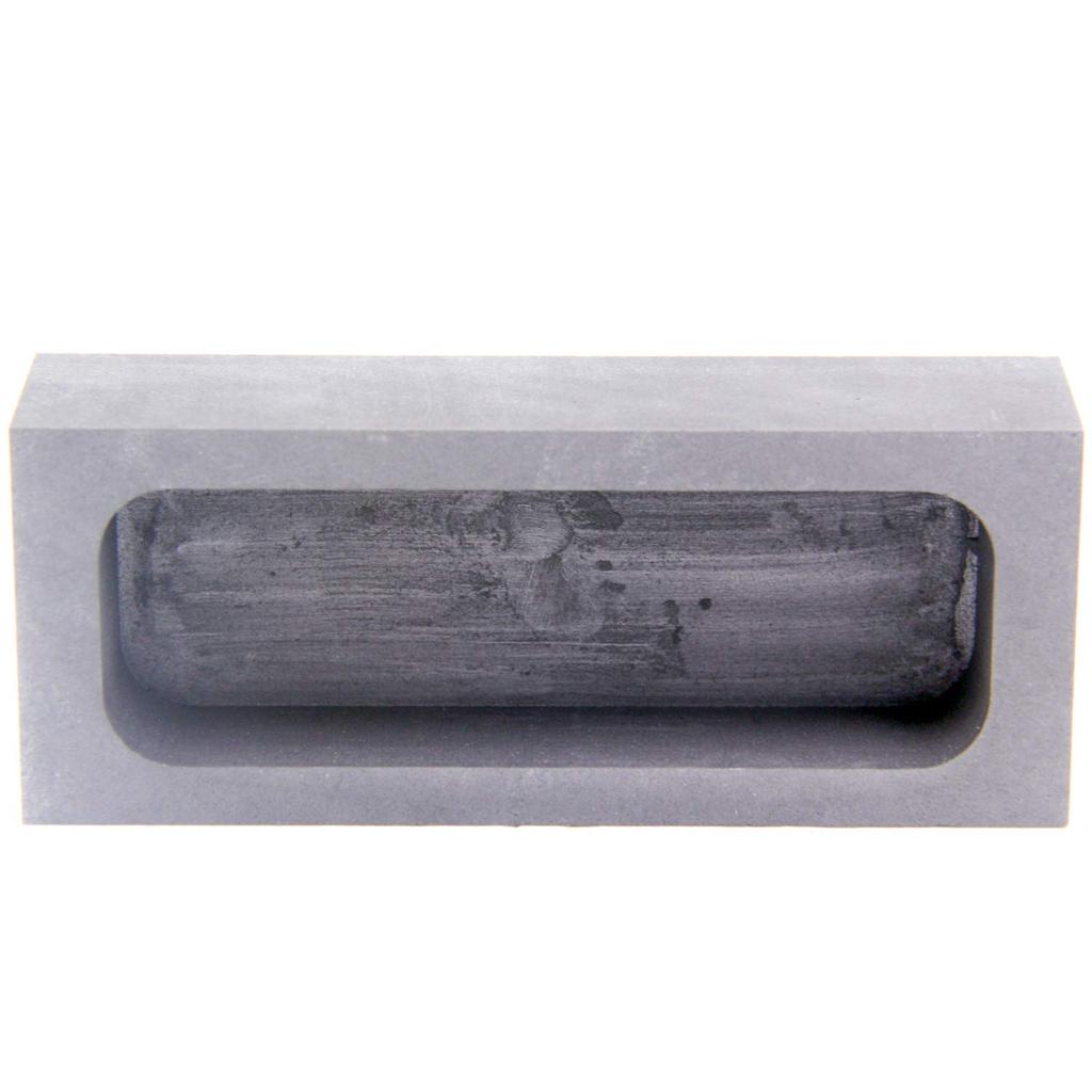 Графитовый слиток высокой чистоты рафинированное золото серебро алюминий медь латунь цинк и сплав металла форма для литья, графит, (125x50x30мм)