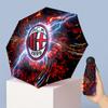 AC Milan Рисунок Печатный Мини 5 Сложений 8 Спиц Компактный Зонт Ветрозащитный Водонепроницаемый Легкий Портативный Складной