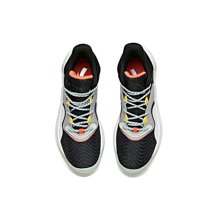 Anta Quick Decision Shock Absorption Anti-Slip Durable Low-Top Basketball Shoes Men Sneakers Black White Blue 112041612-1