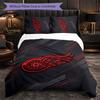 Detroit Red Wings Pattern Microfiber 3Pcs Bedding Set Decor Duvet Cover Set For Bedroom Home Use