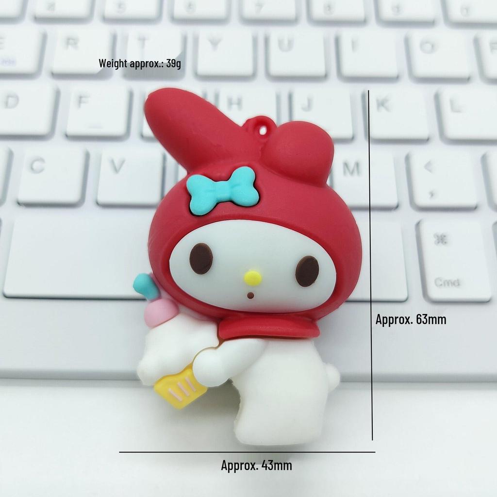 Мультяшный брелок КТ Кэт: Мягкий ПВХ Резиновый Подвеска-брелок Sanrio Аксессуар для DIY