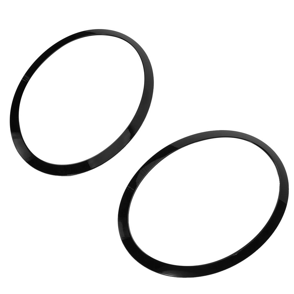 2PCS Black Headlight Trim Rings Bezel Cover LEFT+RIGHT For MINI For COOPER F55 F56 F57 51712355798 Accessories For The Car