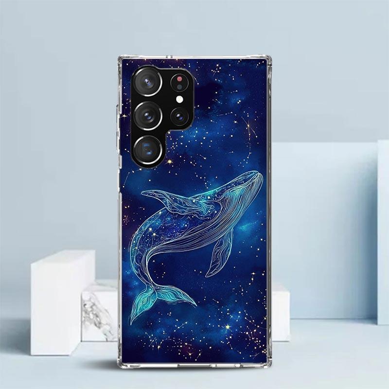Горбатый кит Морской гигант Мягкая обложка для Samsung Galaxy S25 Edge S26 S24 S23 Ultra Чехол для телефона S22 S21 Plus S20 FE Рисунок S