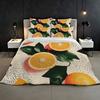 3D Digital Printing Bedding Two Or Three Piece Fruit Orange Polyester Quilt Cover