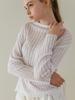 TINKNIT Вязаный кардиган с ажурной отделкой_Белый