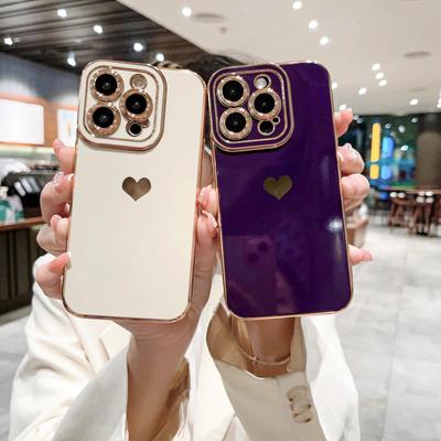 Чехол для телефона Love Heart для iPhone 15 14 13 12 11 Pro Max Plus, силиконовые чехлы для iPhone 7 8 Plus X XS Max XR SE 2 3 2020 2022, защитная задняя крышка