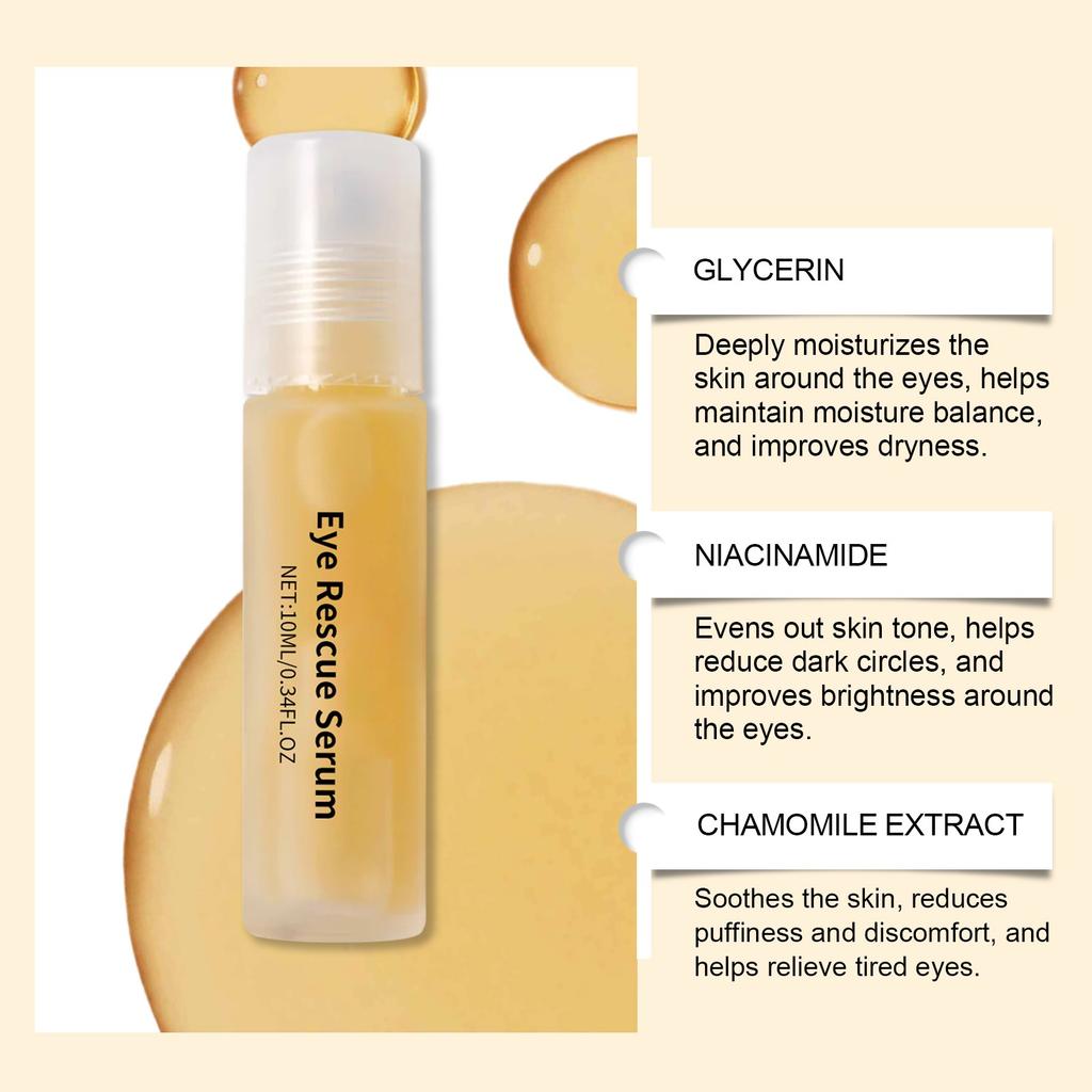 Eye Roll On Serum Firming Serum Reduces Dark Circles, Puffiness And Moisturizes The Eye Area,10ML