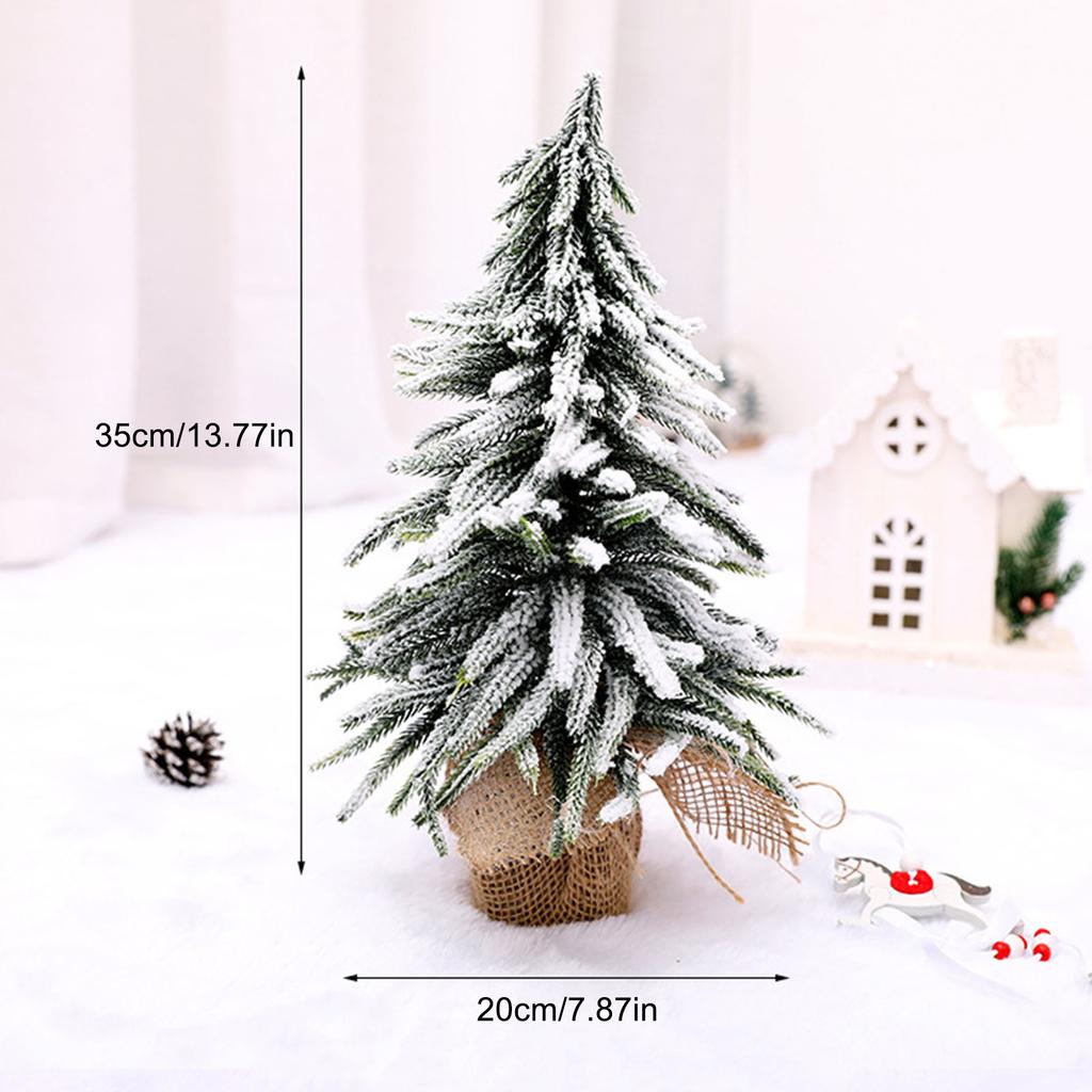 Artificial Pine Xmas Tree Simulation Mini Tree Decoration for Living Room Bedroom 35x20cm