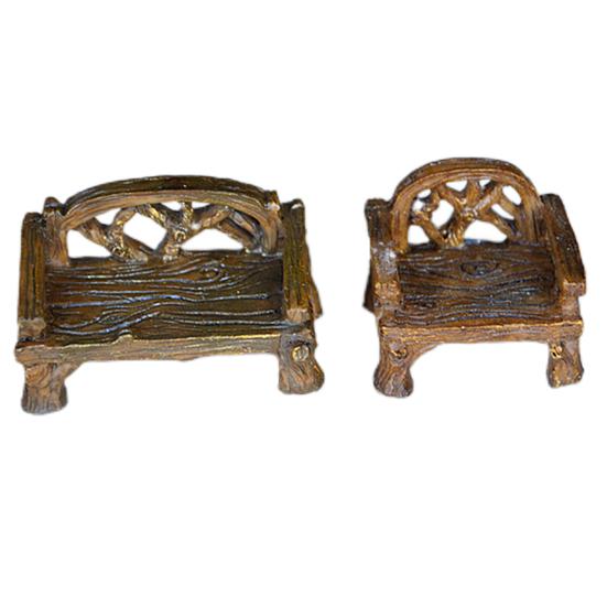 Прочная, яркая, практичная, широко применяемая миниатюрная скамейка, декоративный мини-мир, сказочный сад