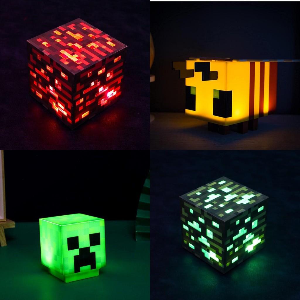 Ночник с меняющимся цветом в стиле Minecraft с перезаряжаемым фонариком ABS для детей
