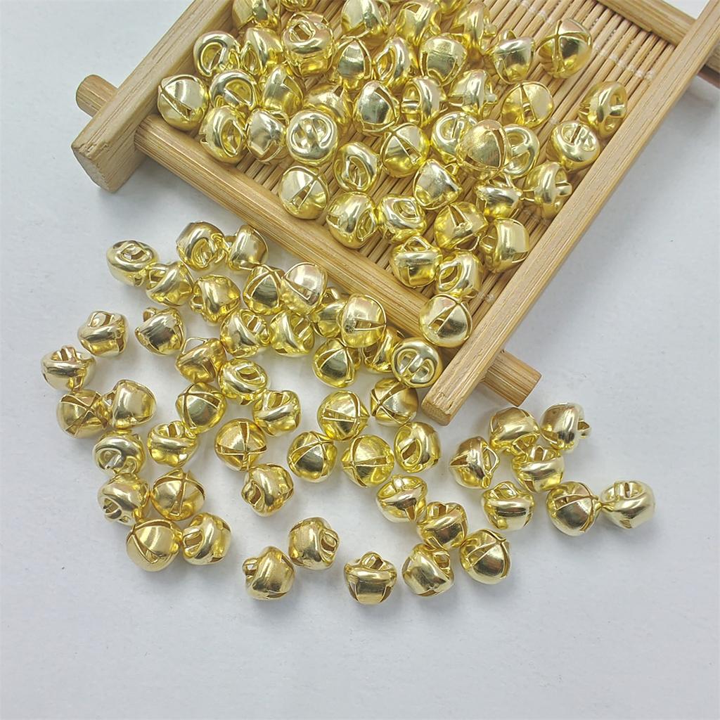 Товары для вечеринок своими руками Свадебные украшения Мода 6/8/10 мм Hoom украшения 100/50 шт Рождественские колокольчики Серебряный Золотой Маленький колокольчик