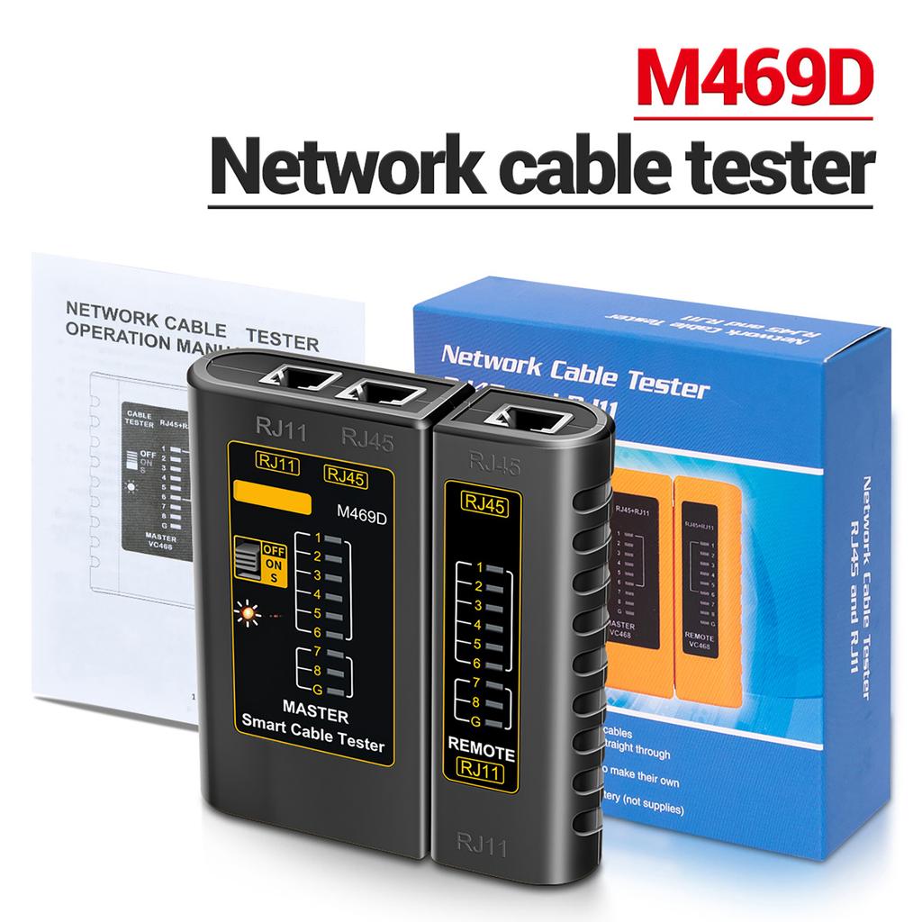 Aneng Rj45 rj11 Многофункциональный тестер сетевого кабеля Детектор односторонний с кристаллическим разъемом Инструмент для тестирования телефонных проводов