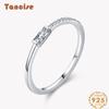 Tancise Classic 925 Sterling Silver  Zircon Ring Ladies Jewelry Wedding Promise Party Gift