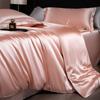 100% Шелк тутового дерева Комплекты постельного белья размера King Пододеяльник с наволочкой Удобные комплекты для кровати Льняная простыня Шелковистые комплекты покрывал