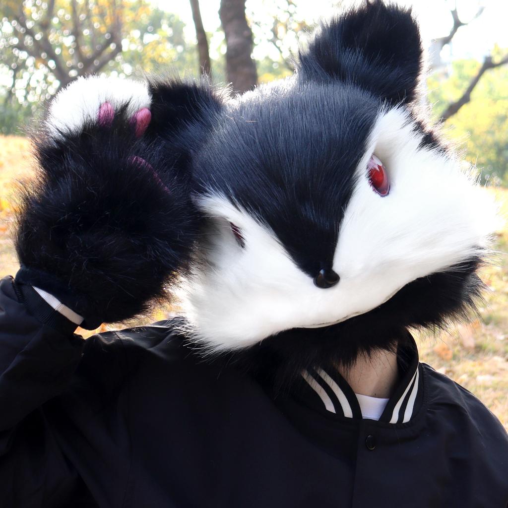 Single-headed finished fursuit, animal-headed rat, squirrel, Fursuit headgear, comic show cos costume, Furui wearable