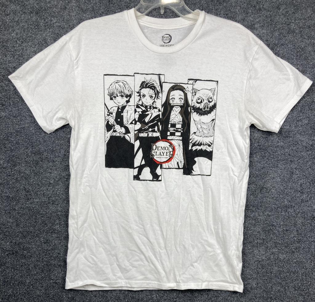 Aniplex Demon Slayer Medium Kimetsu No Yaiba Black & White Short Sleeve T-Shirt Unisex T-Shirt