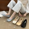 Корейская версия ретро нишевые мягкие подошвы с раздельным носком одинарная обувь женская 2025 новая с мелким вырезом ночной ветер фея свиные копытца обувь Doudou
