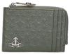 Визитница Vivienne Westwood из тисненой кожи наппа с молнией 54020008U Тисненая наппа M405 Зеленый застежка, L003E, [Б/у]