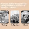 Stainless Steel Pet Slow Feeder Bowl Durable Easy Clean Cat Food Dish Anti-Choke Anti-Slip Dog Water Bowl for Cat Dog