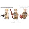 World War II British North African Soldier Doll Military Weapons Accessory Building Block Toy