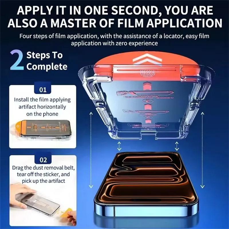 Oleophobic Coating Dust Free Easy Installation Privacy Screen Protector For iPhone 17 11 12 13 14 15 16 Pro Max XR X XS 16 Plus2